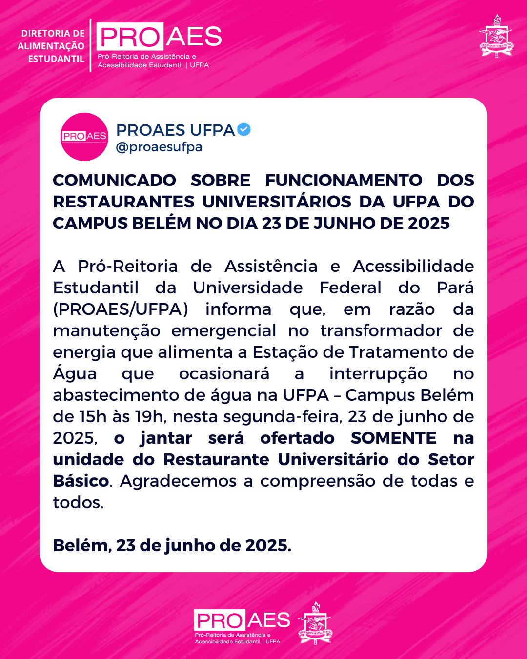 Cartaz digital com fundo rosa texturizado com pinceladas diagonais em tons de rosa claro. No canto superior esquerdo, em letras brancas, está escrito: 