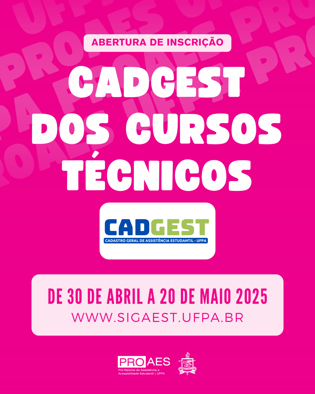 Escola de Teatro e Dança da UFPA publica edital do Cadastro Geral de Assistência Estudantil para estudantes dos cursos técnicos